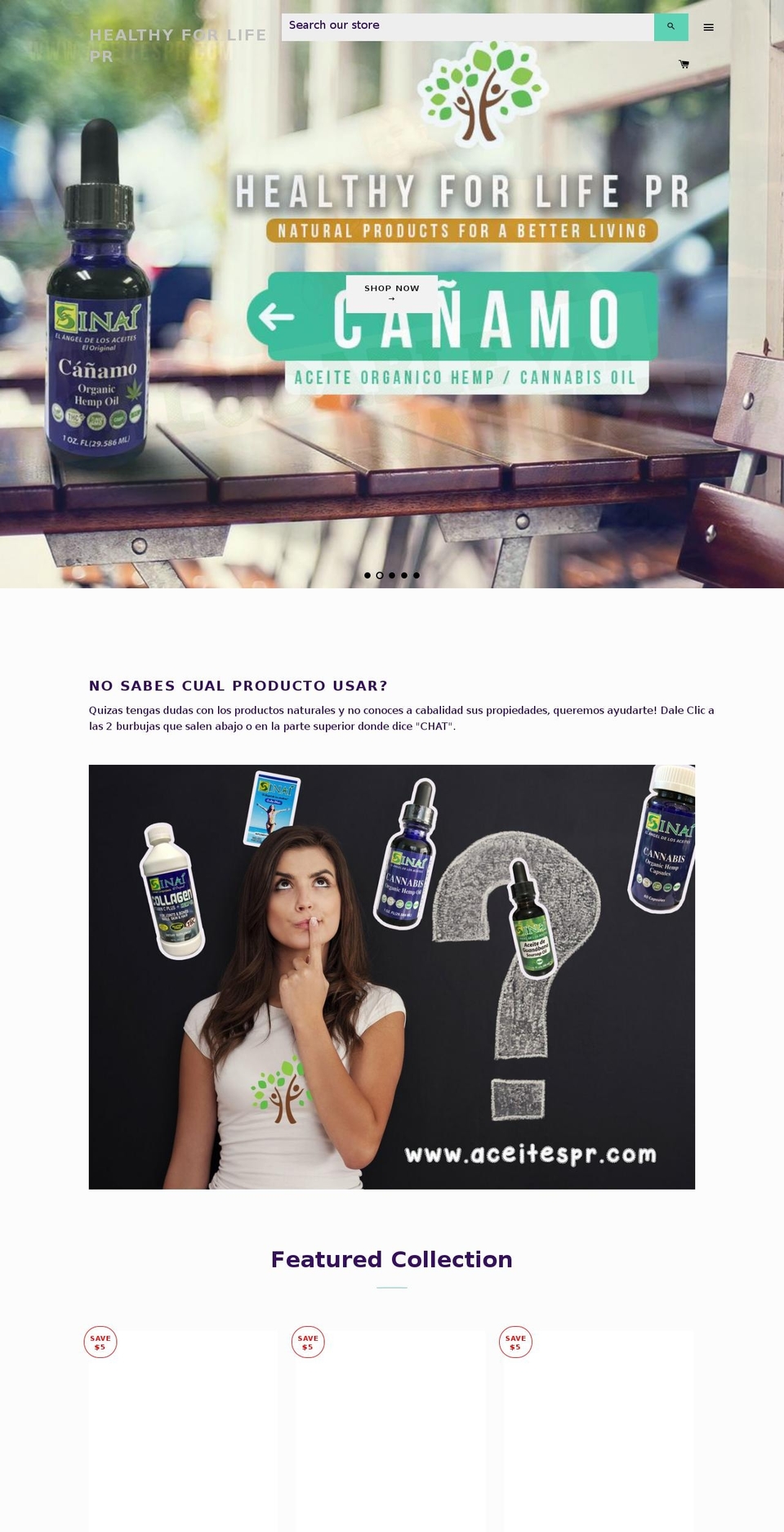 aceitespr.com — Shopify storefront screenshot