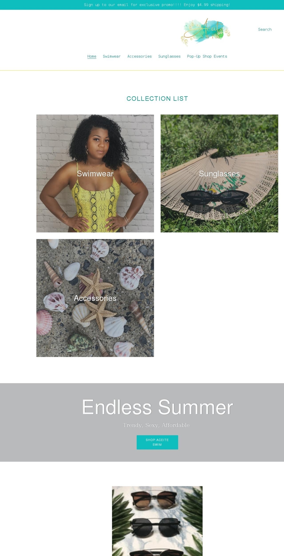 aceiteswim.com shopify website screenshot