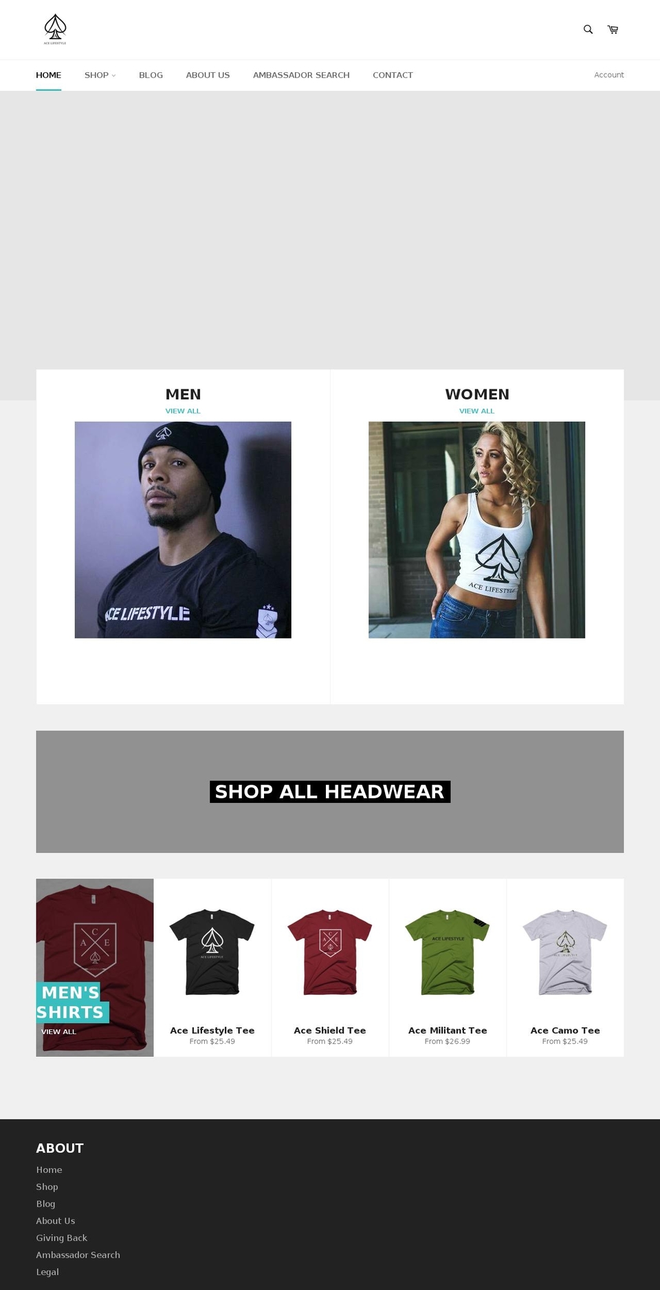 acelifestyle.net shopify website screenshot