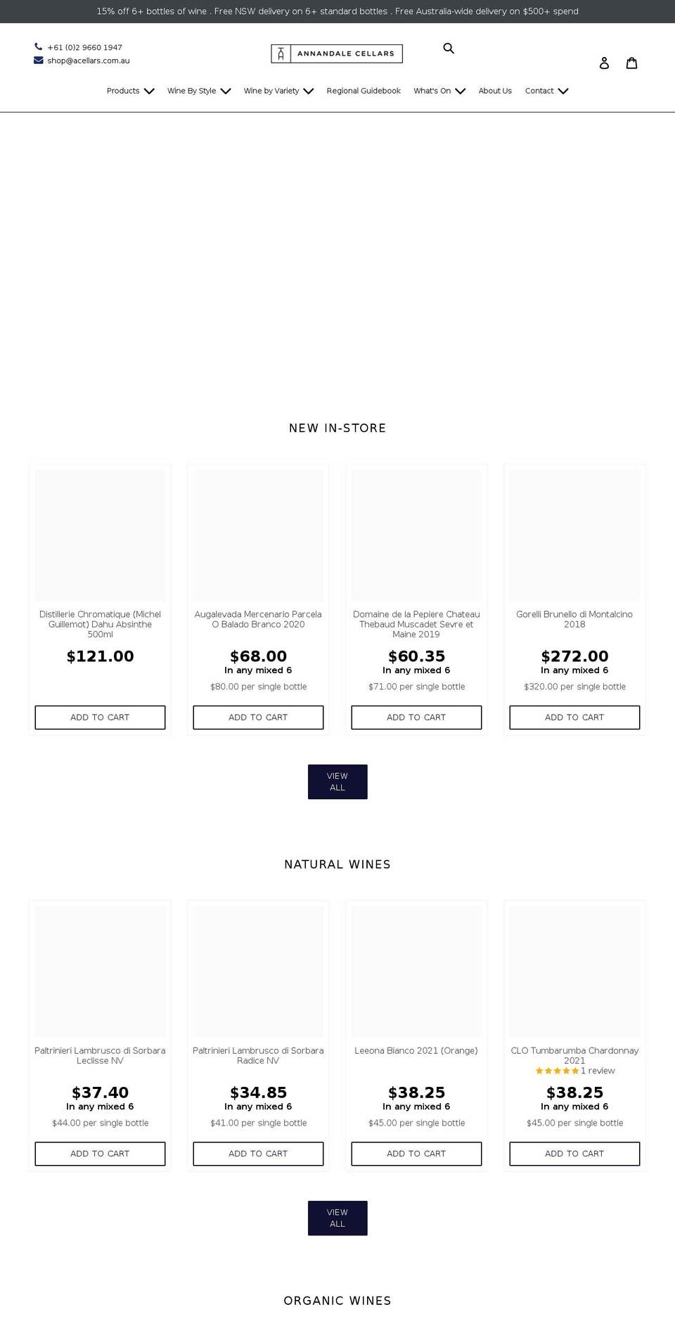 acellars.com.au shopify website screenshot