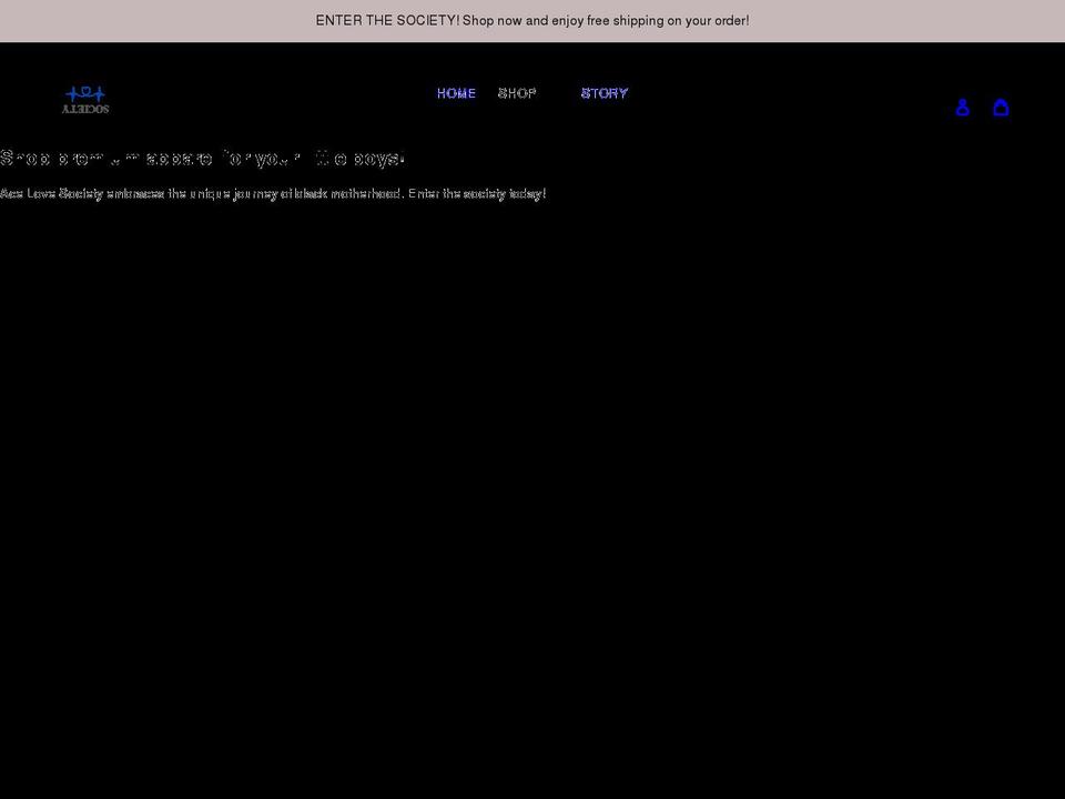 acelovesociety.com shopify website screenshot