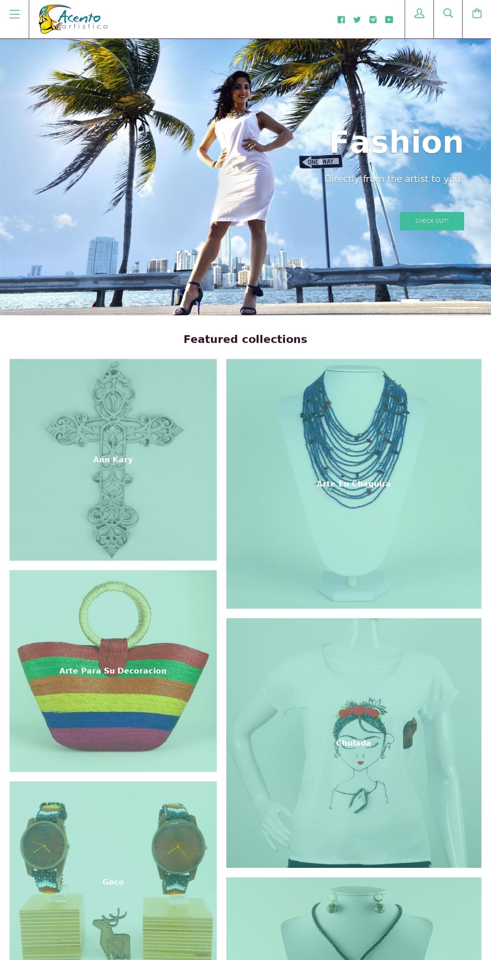 acentoartistico.com shopify website screenshot