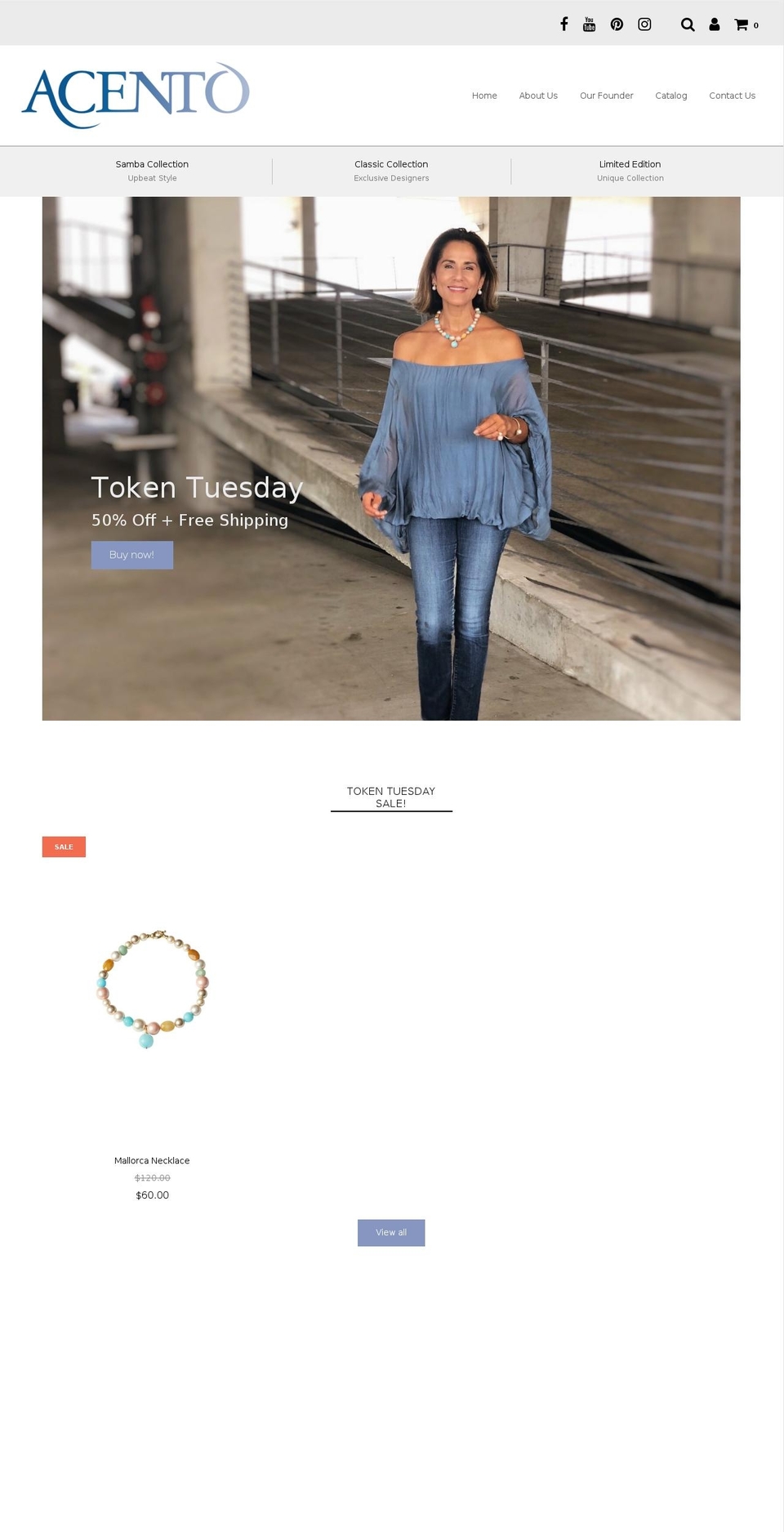 acentopalmbeach.com — Shopify storefront screenshot