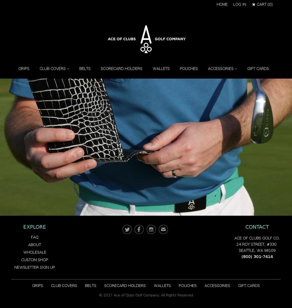aceofclubsgolfco.com shopify website screenshot