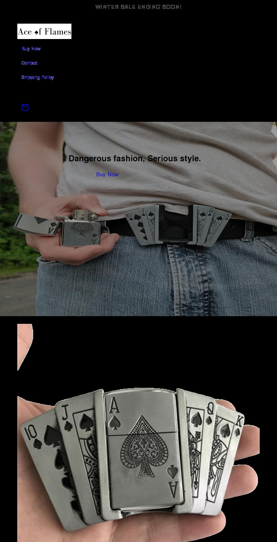 aceofflames.com shopify website screenshot