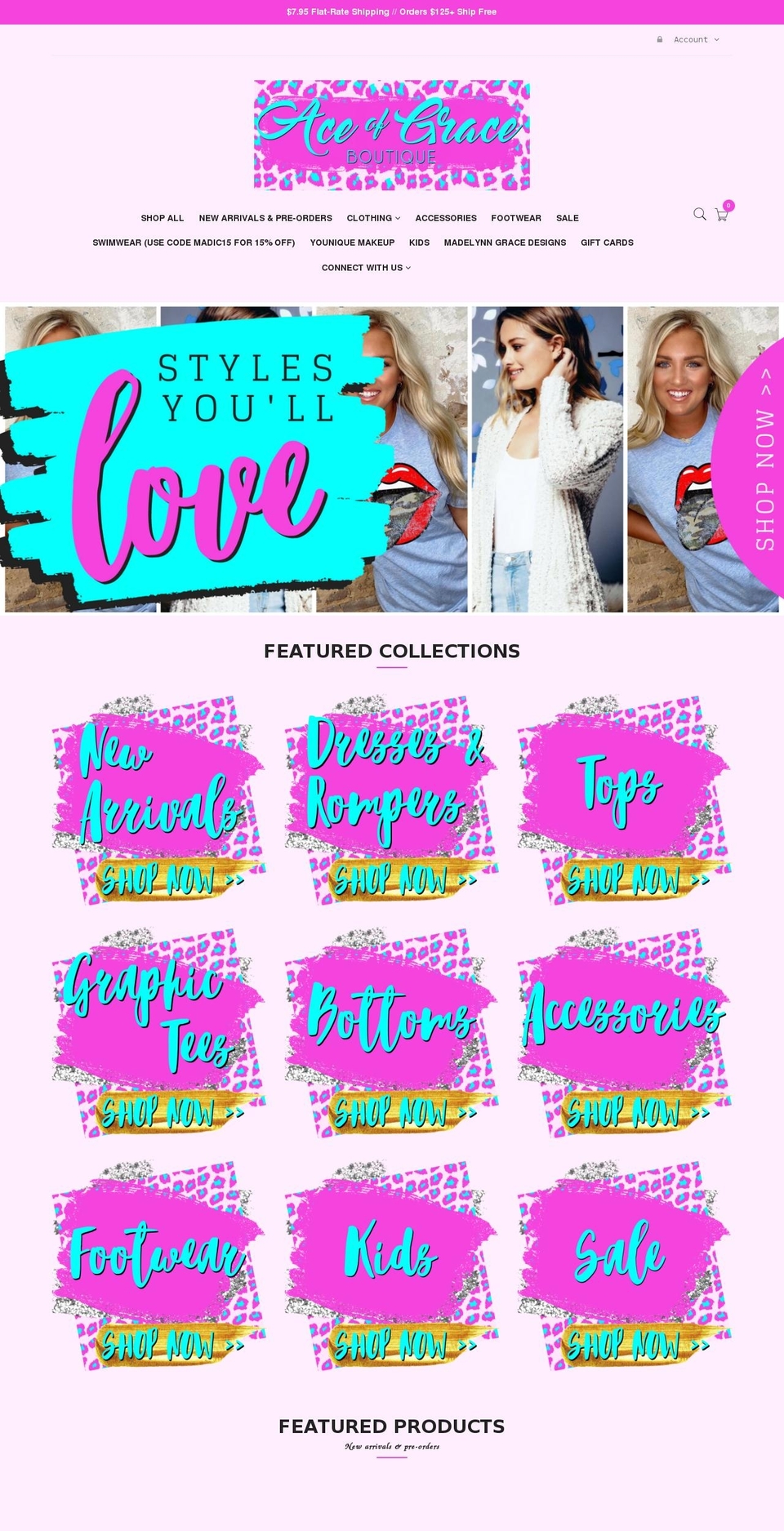 aceofgraceboutique.com shopify website screenshot