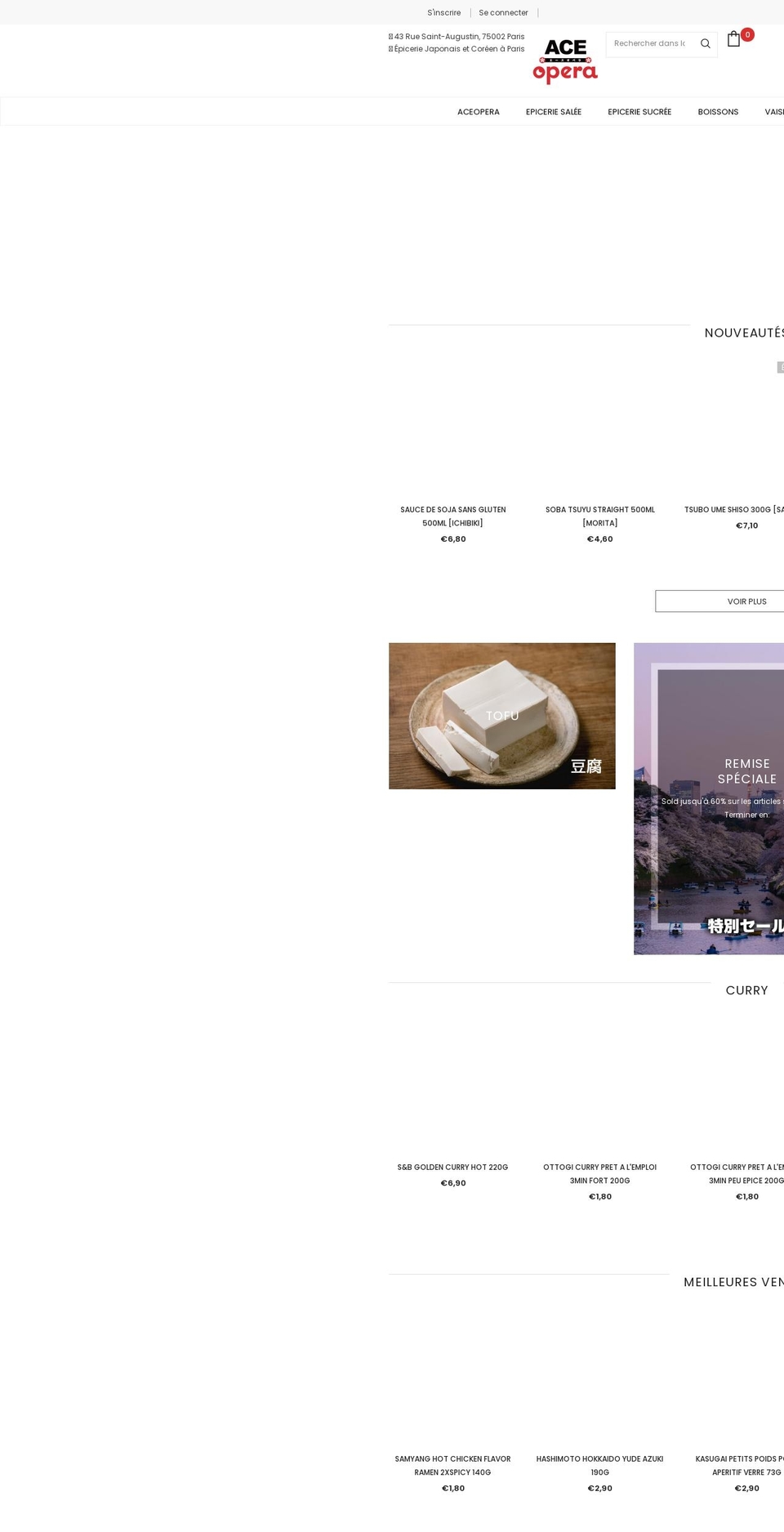 aceopera.com shopify website screenshot