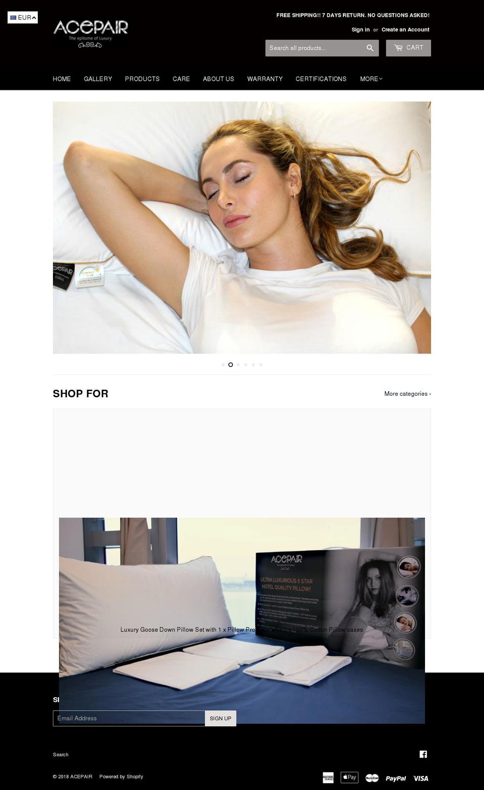acepair.com — Shopify storefront screenshot