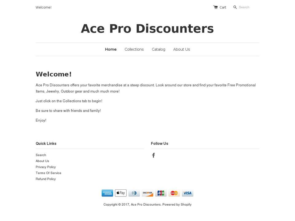 aceprodiscounters.com shopify website screenshot