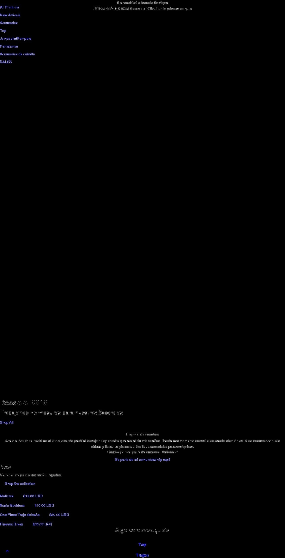 acerolaboutique.com shopify website screenshot