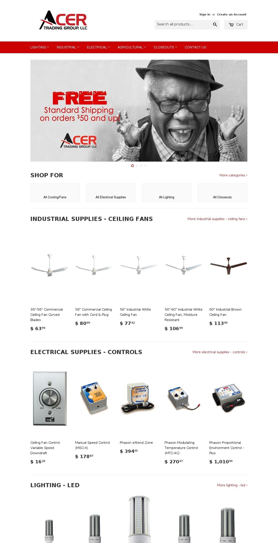 acertrading.net shopify website screenshot