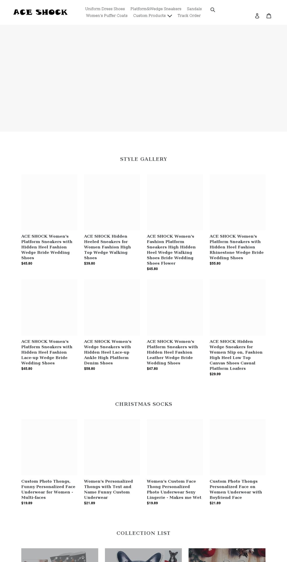 aceshockstore.com shopify website screenshot