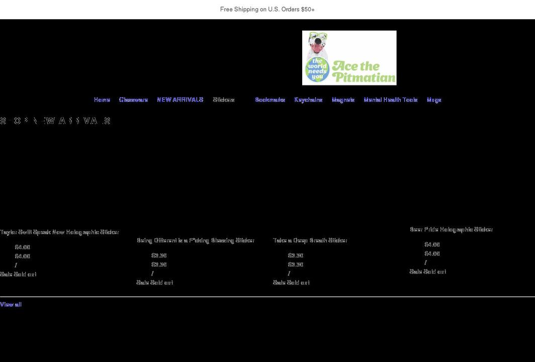 acethepitmatian.com shopify website screenshot
