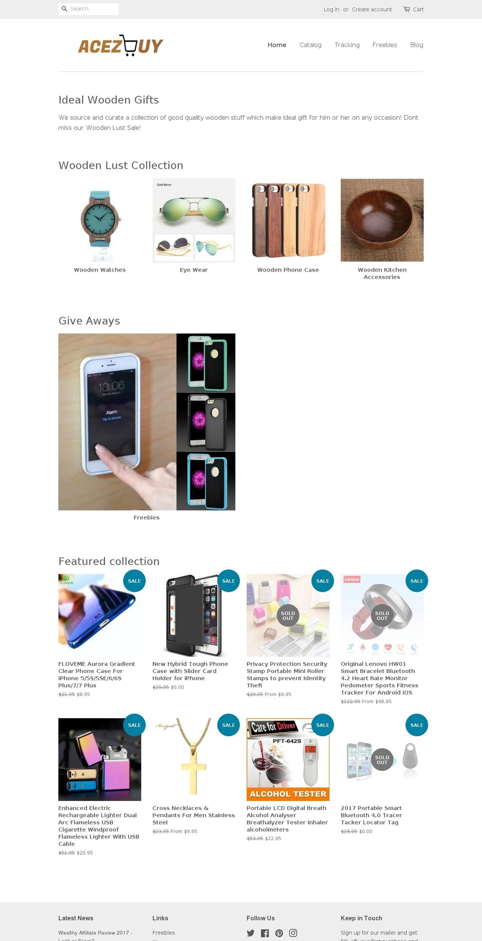 acezbuy.com — Shopify storefront screenshot