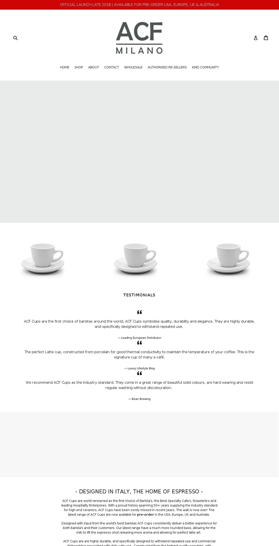 acfporcellane.com — Shopify storefront screenshot