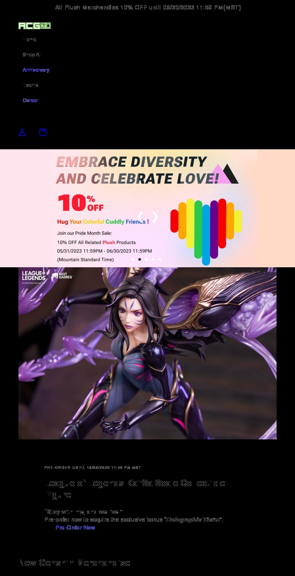 acg-go.com shopify website screenshot