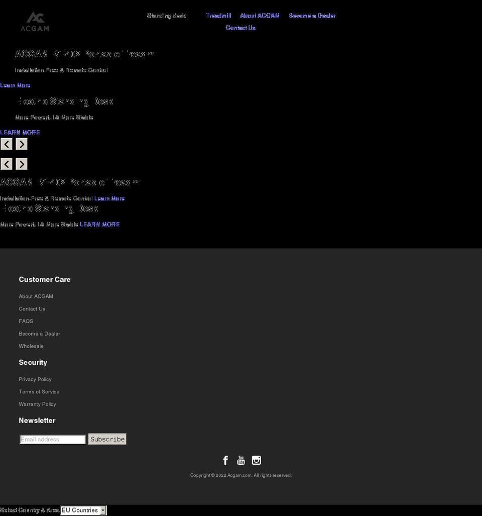 acgam.com shopify website screenshot