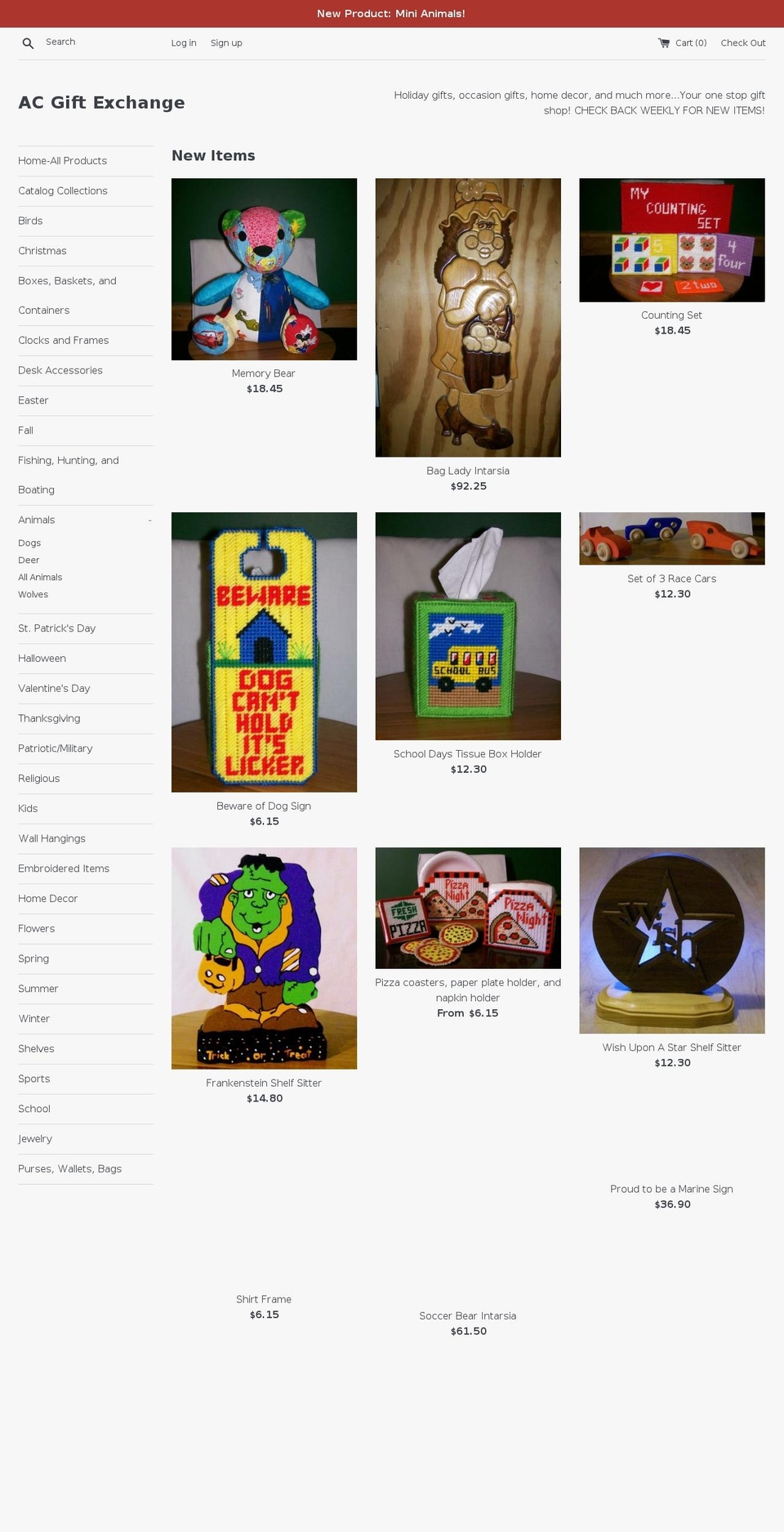 acgiftstore.com — Shopify storefront screenshot