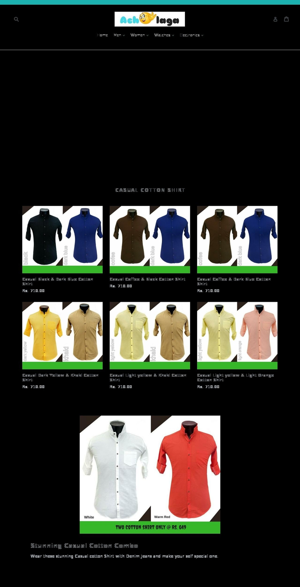 achalaga.com — Shopify storefront screenshot