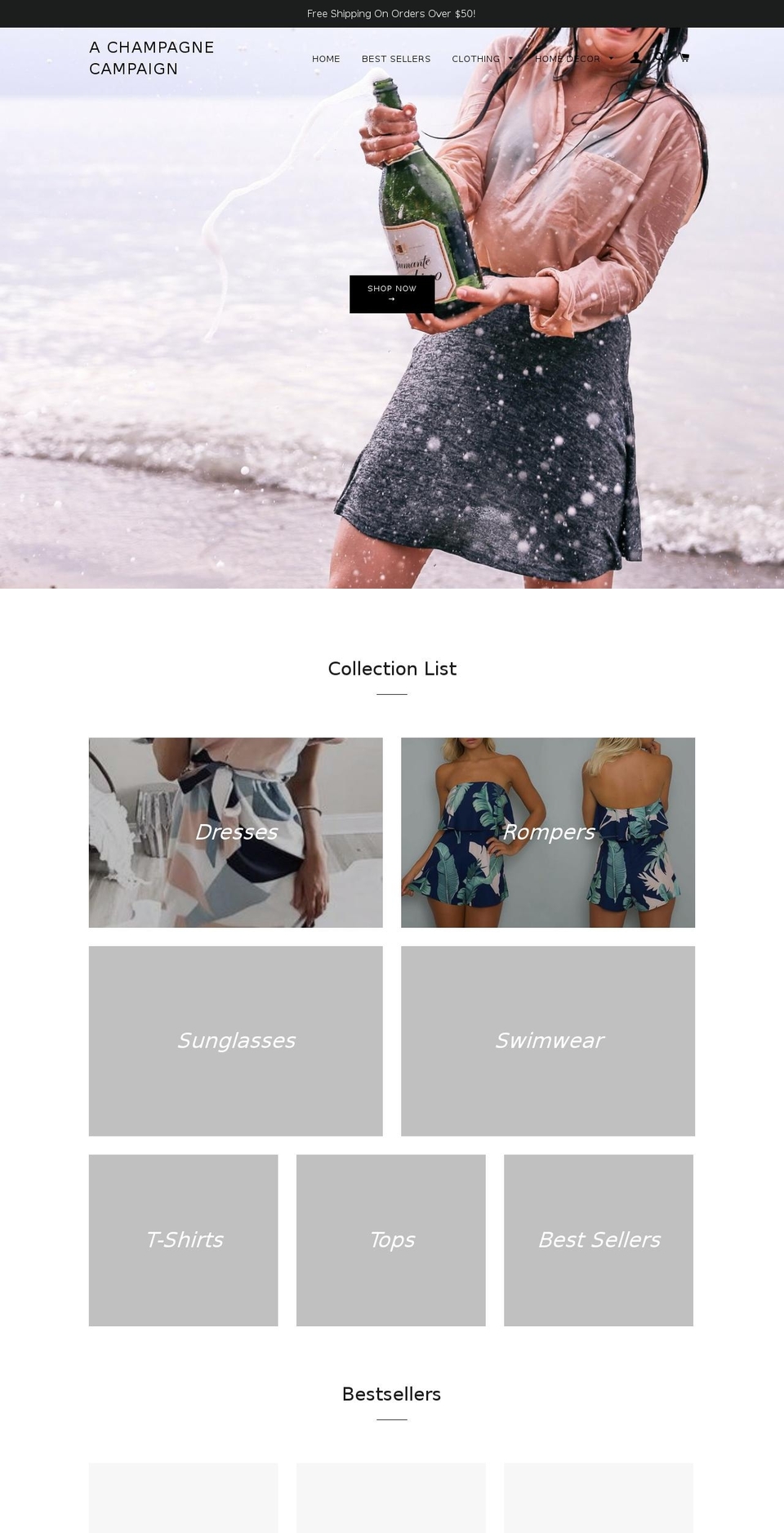achampagne-campaign.com — Shopify storefront screenshot