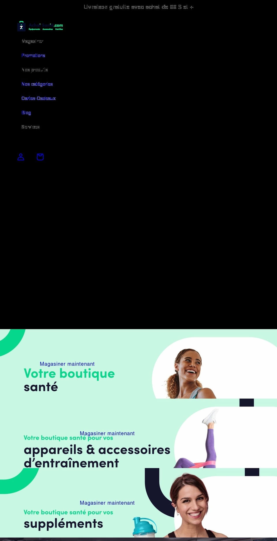 achatsante.com shopify website screenshot