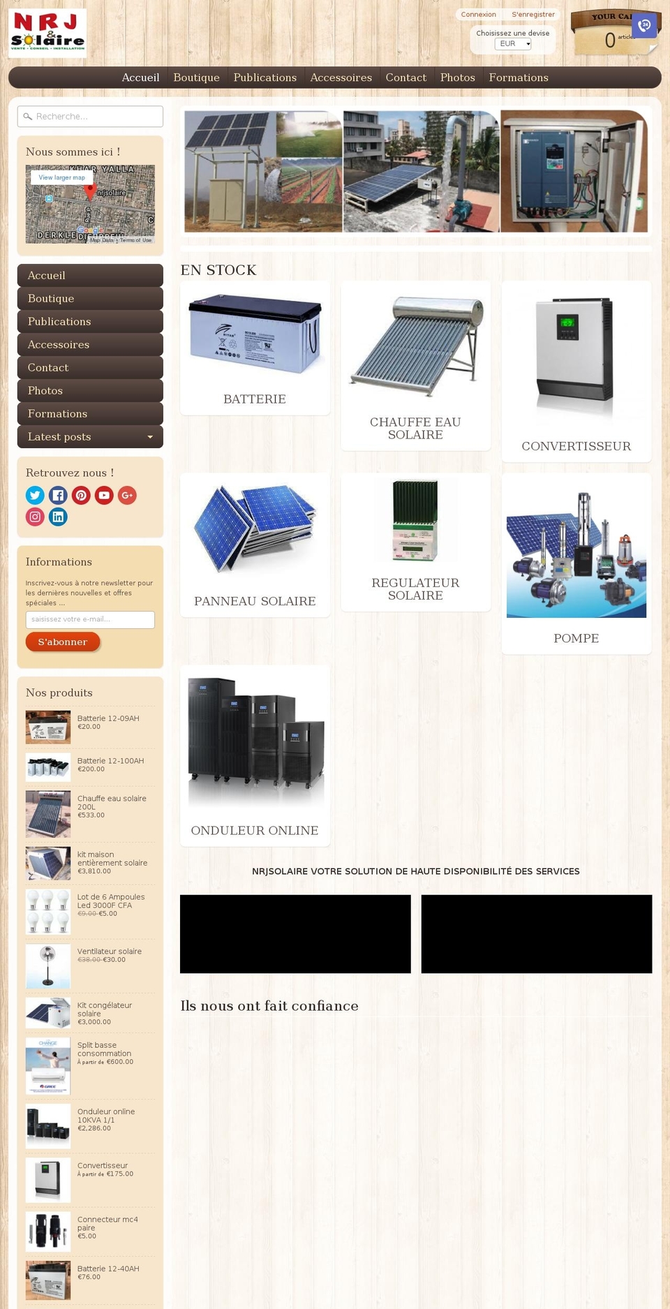 achatsolaire.com — Shopify storefront screenshot