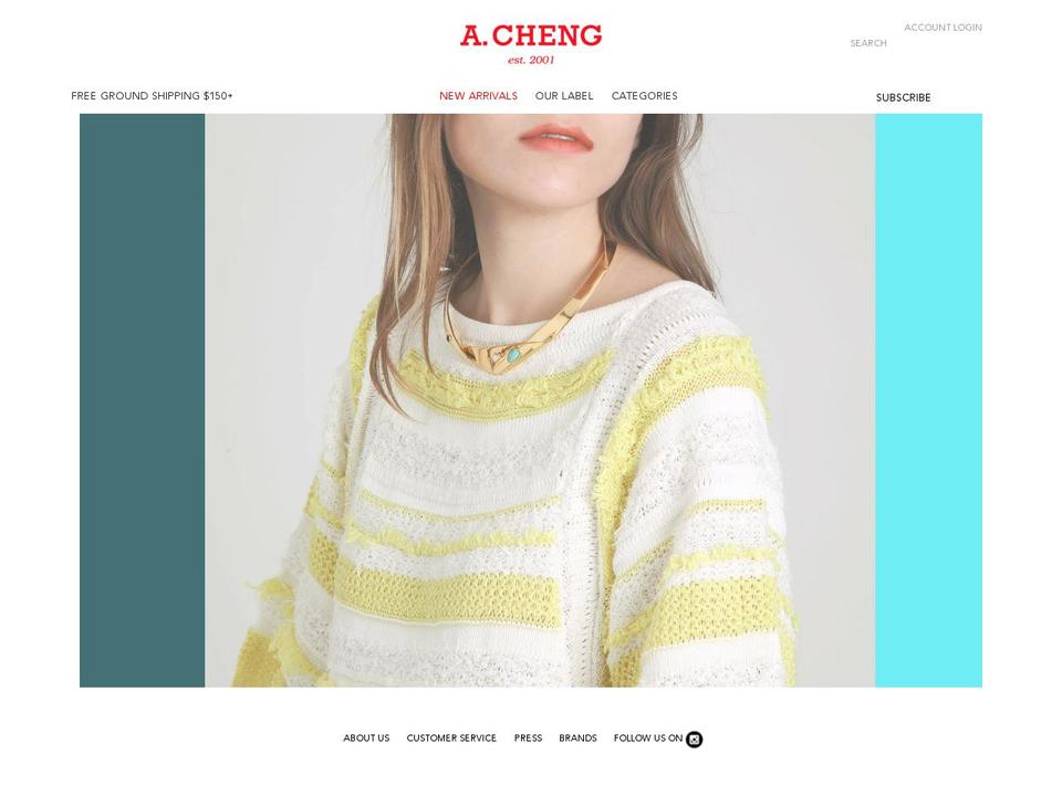 achengshop.com shopify website screenshot