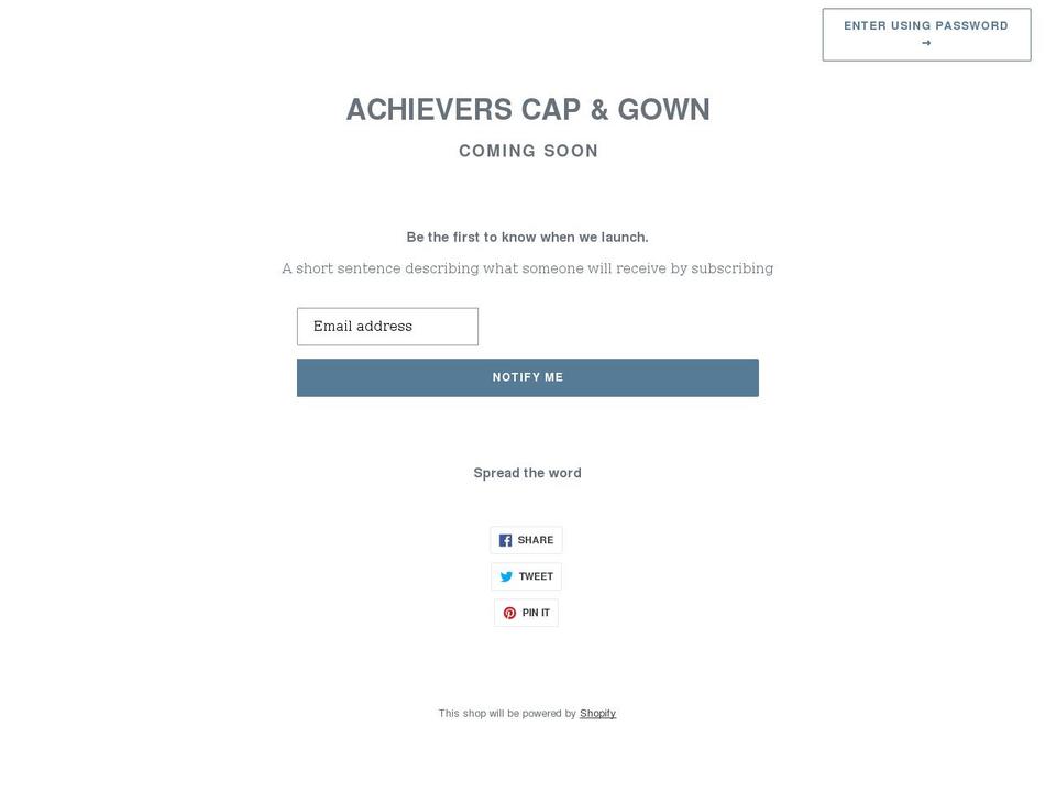 achievers-grad.shop shopify website screenshot