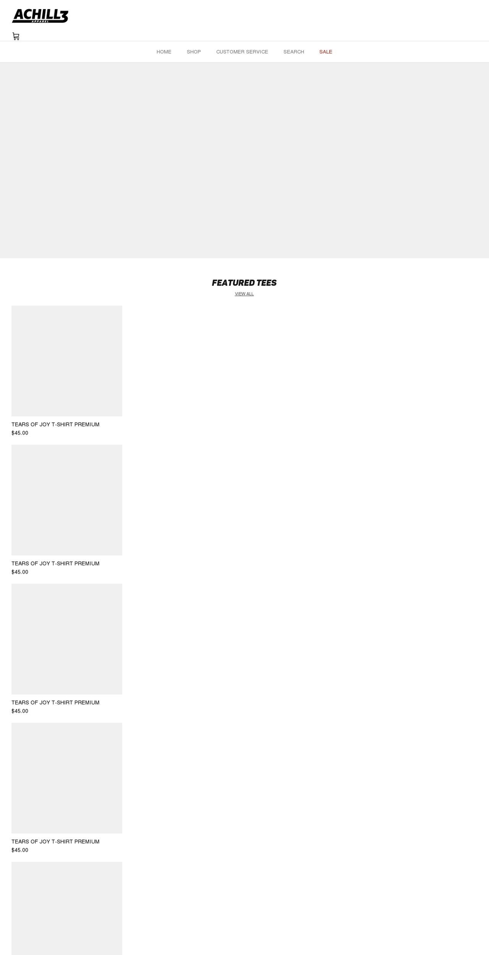achill3.com shopify website screenshot