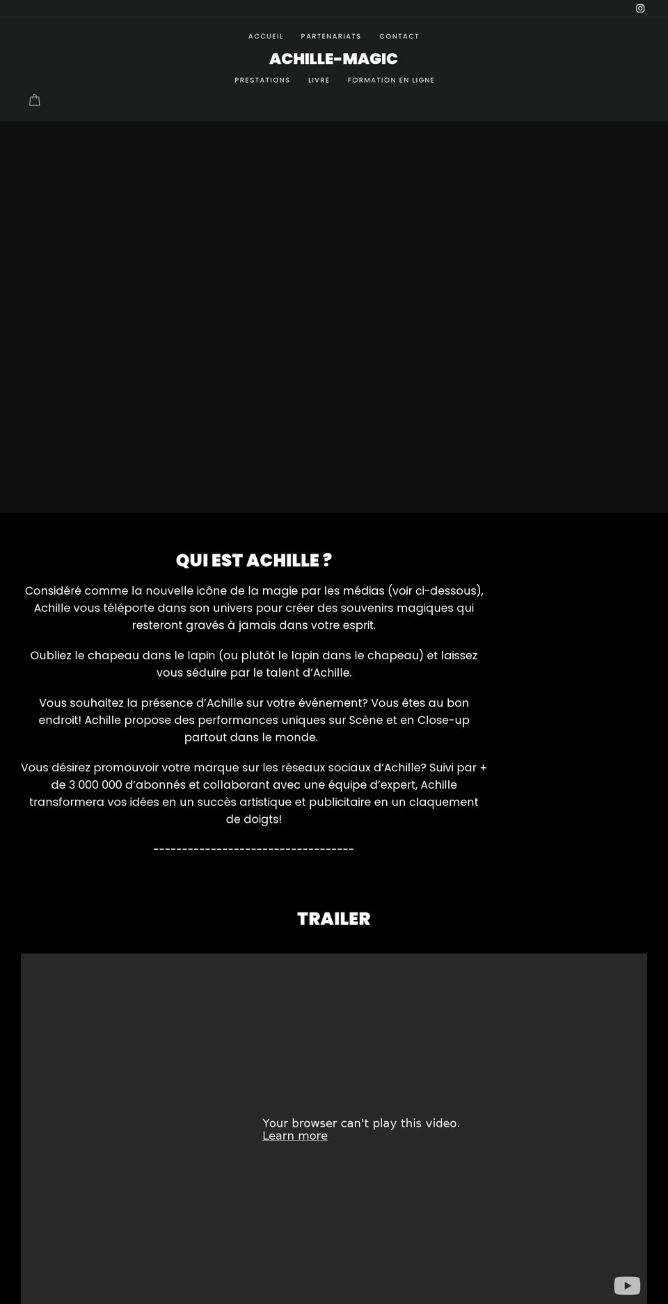 achillemagic.com shopify website screenshot