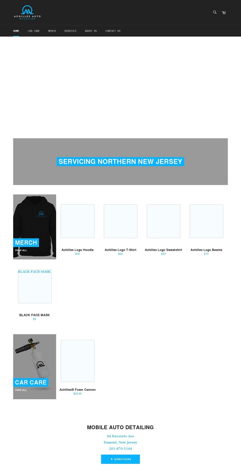 achillesautodetailer.com shopify website screenshot