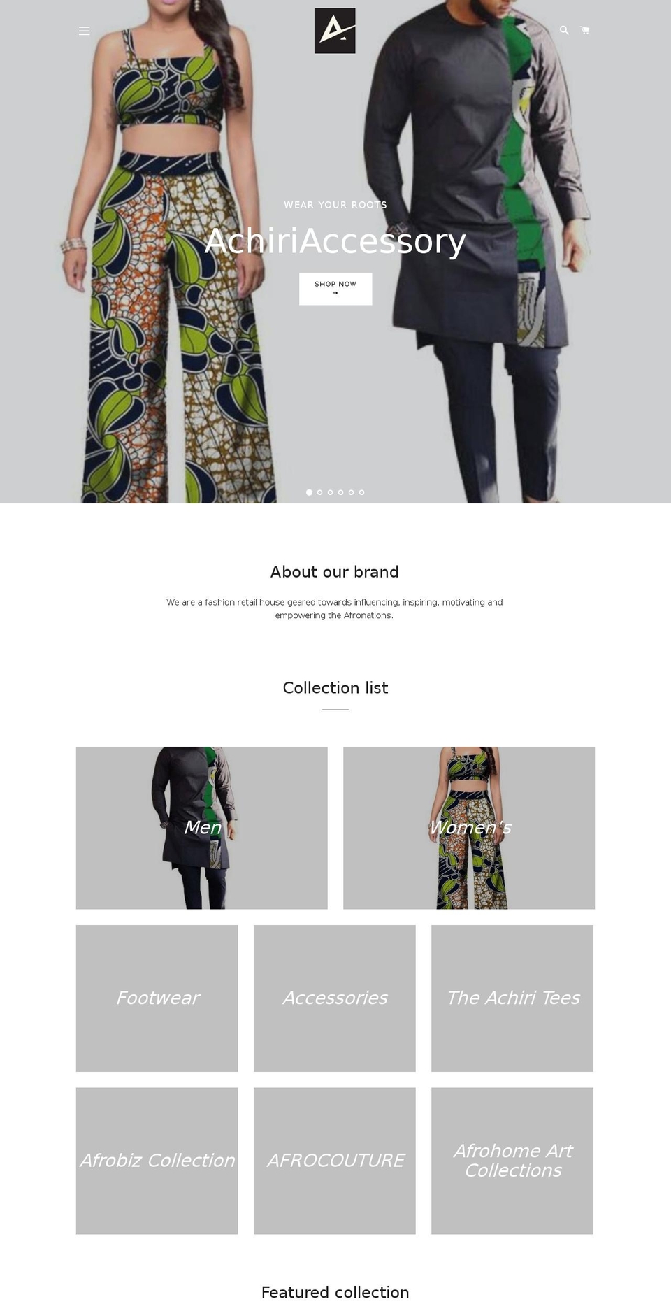 achiriaccessory.com shopify website screenshot