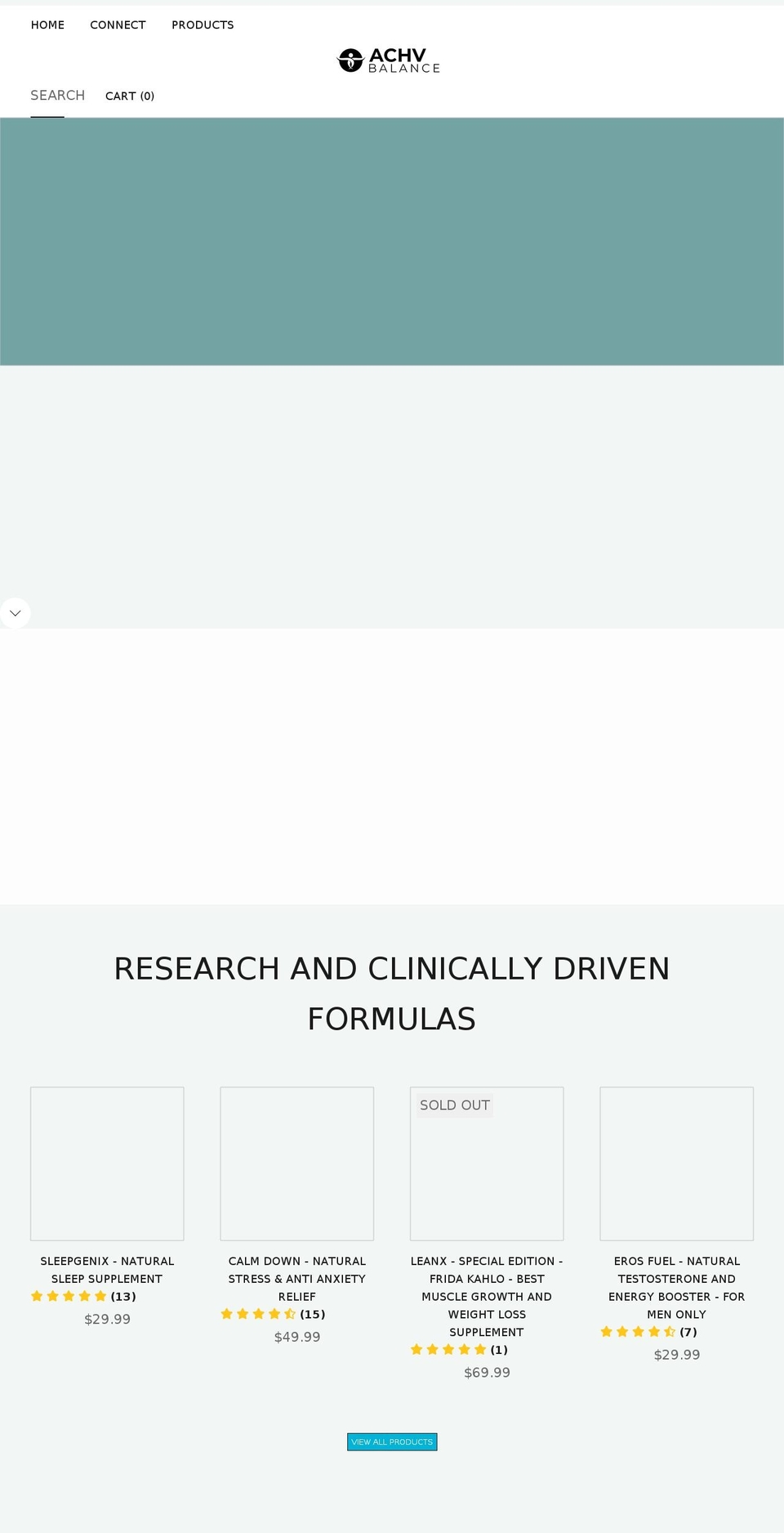 achvbalance.com shopify website screenshot
