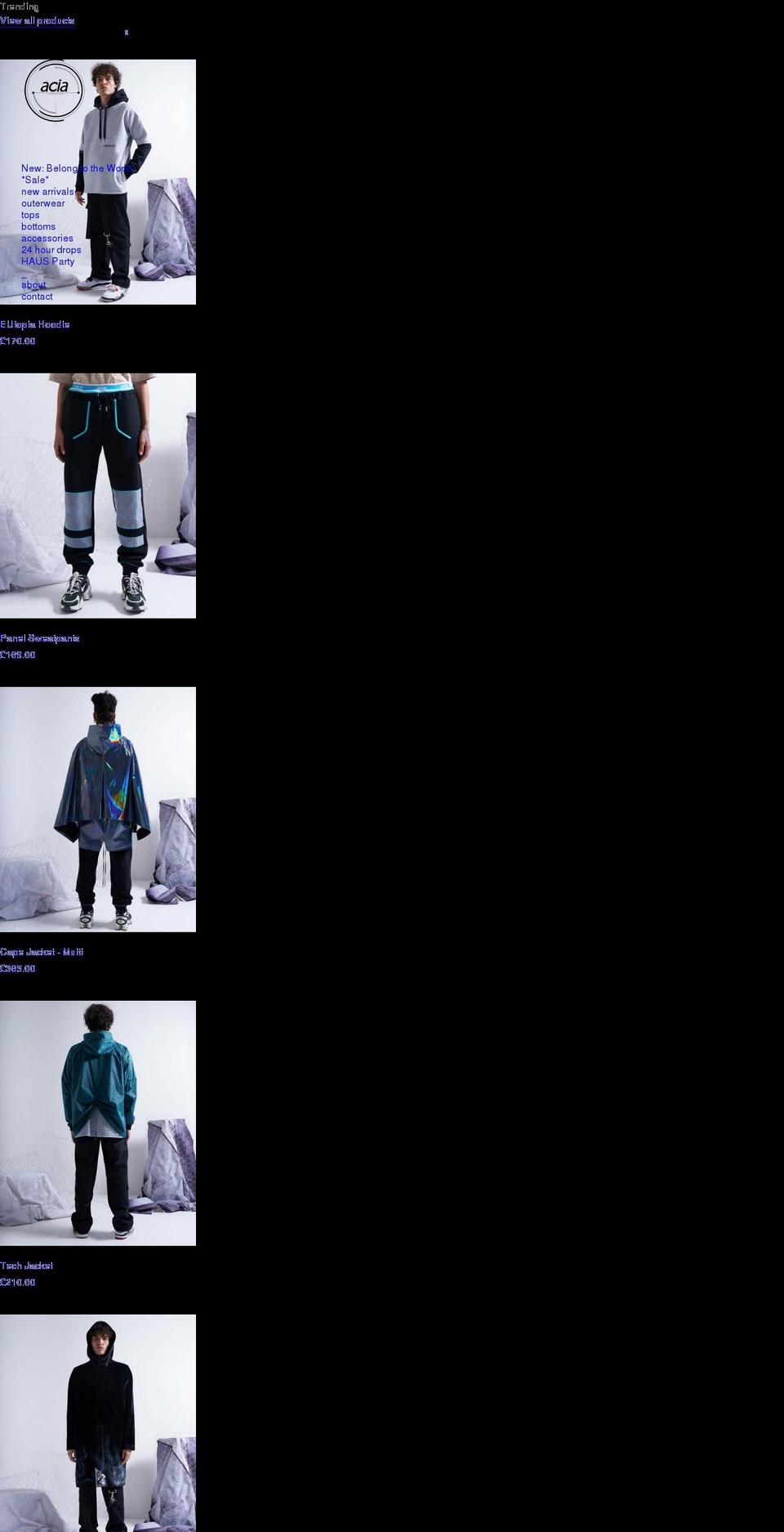 aciastudio.com shopify website screenshot