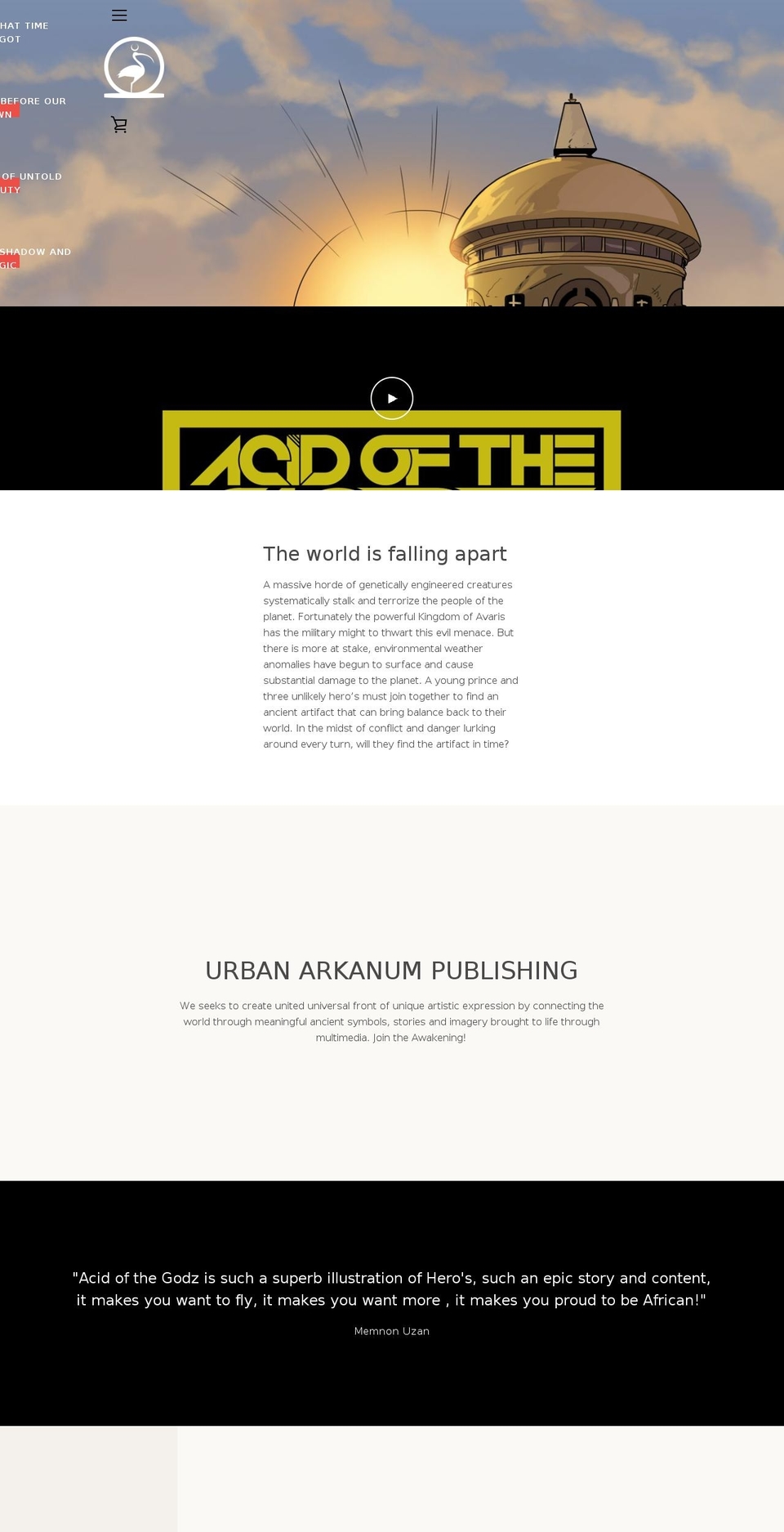 acidofthegodz.com — Shopify storefront screenshot