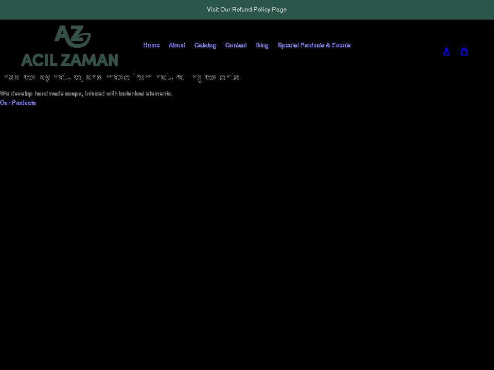 acilzaman.com shopify website screenshot