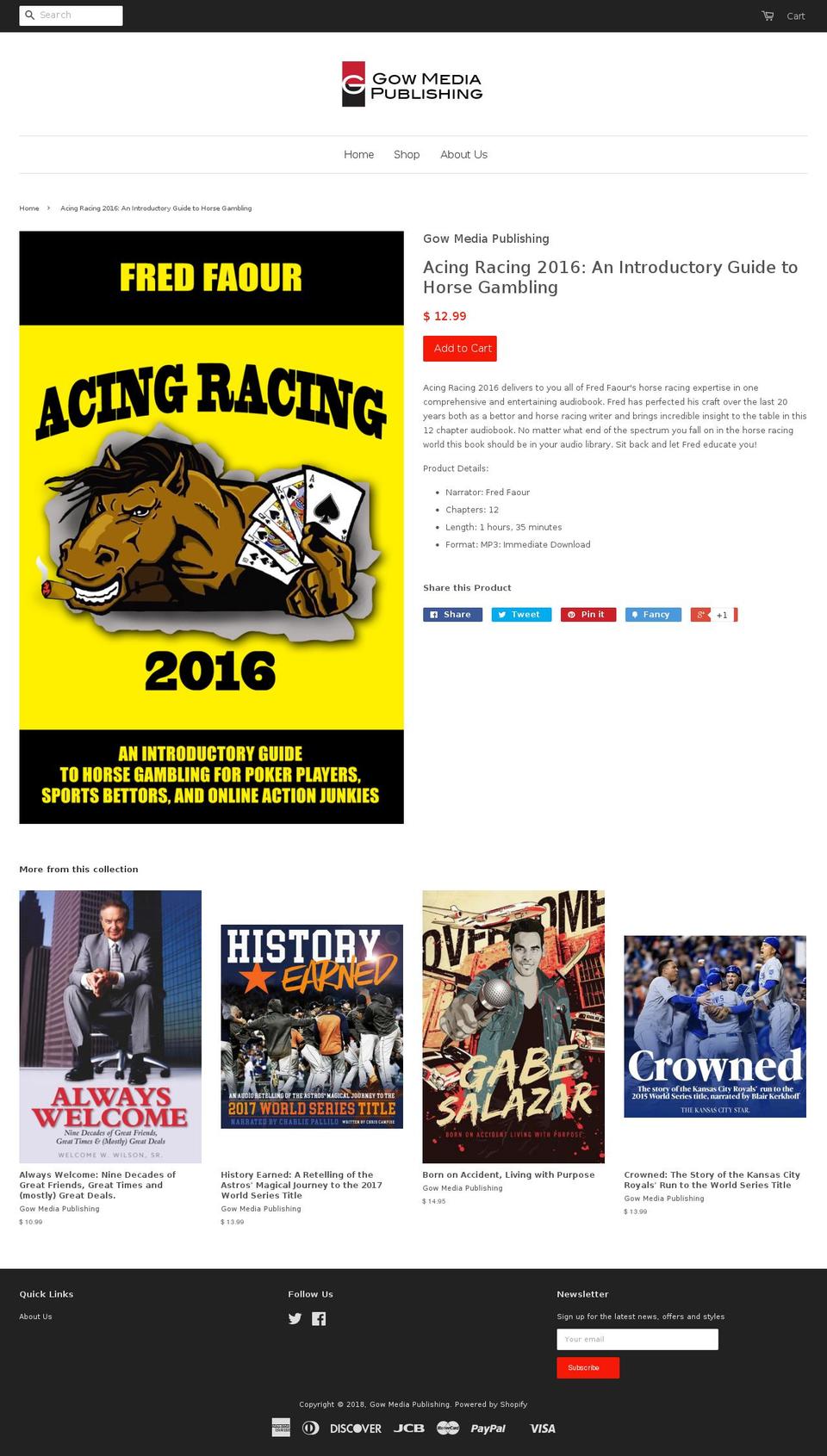 acingracing.com — Shopify storefront screenshot