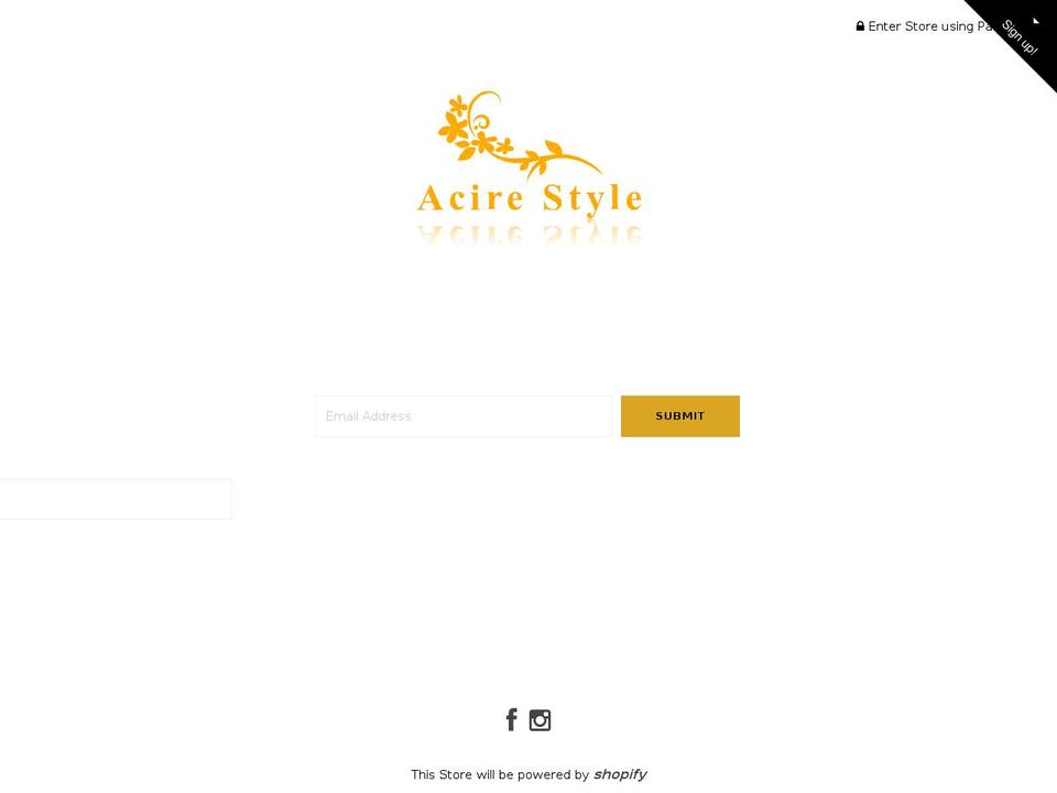 acirestyle.com shopify website screenshot