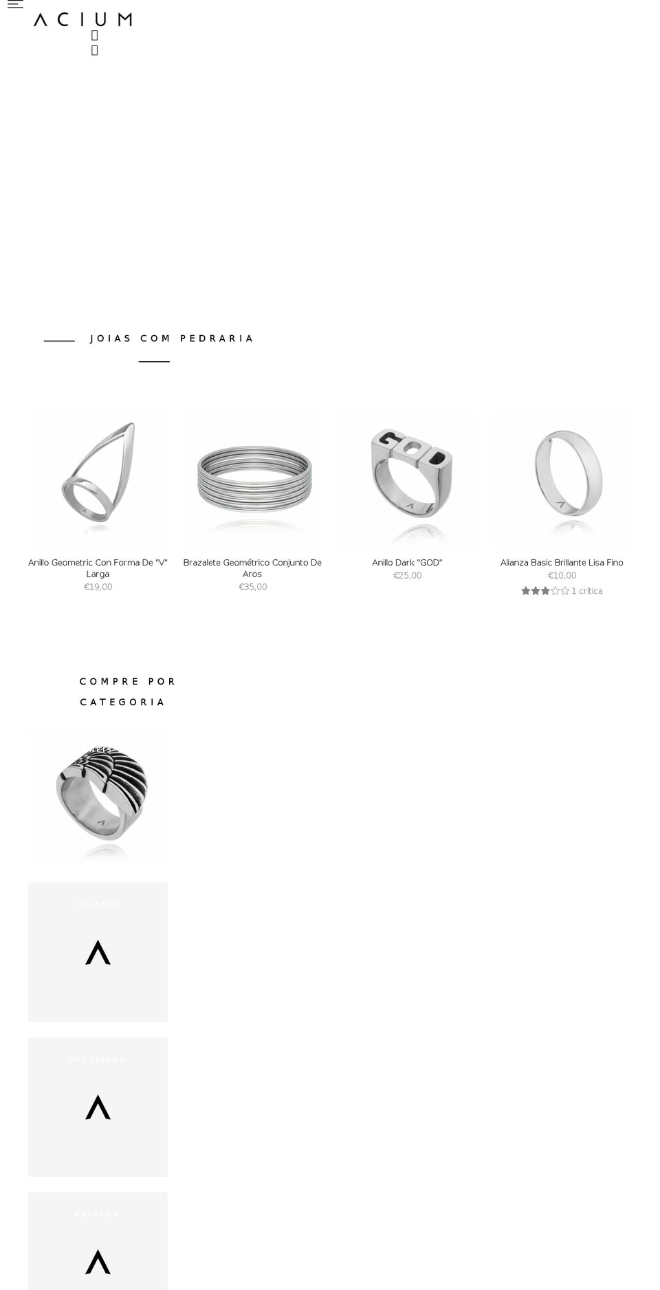 acium.pt shopify website screenshot