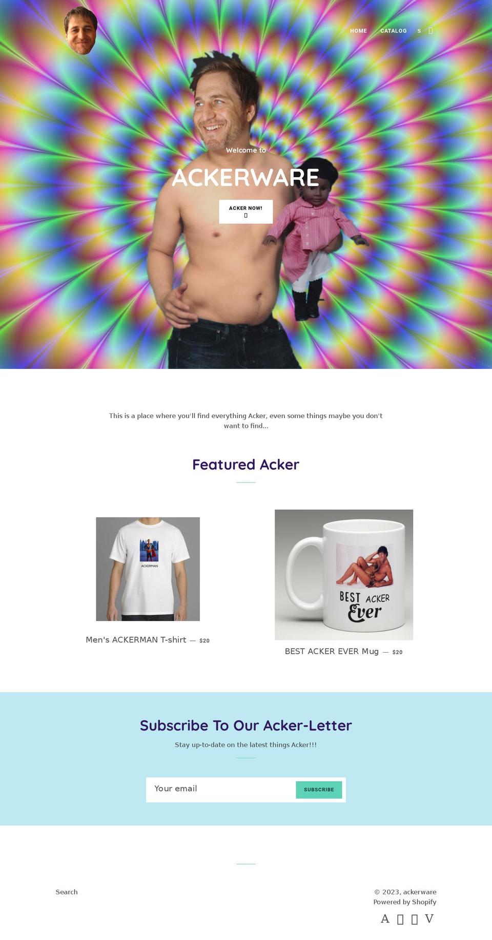 ackerware.com — Shopify storefront screenshot
