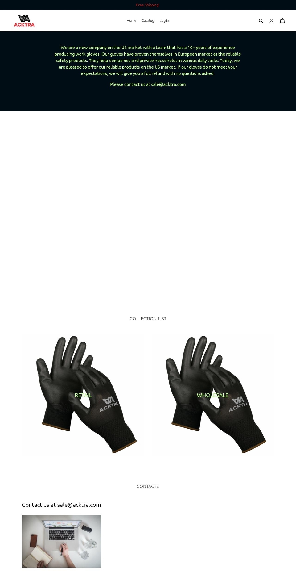 acktra.com shopify website screenshot