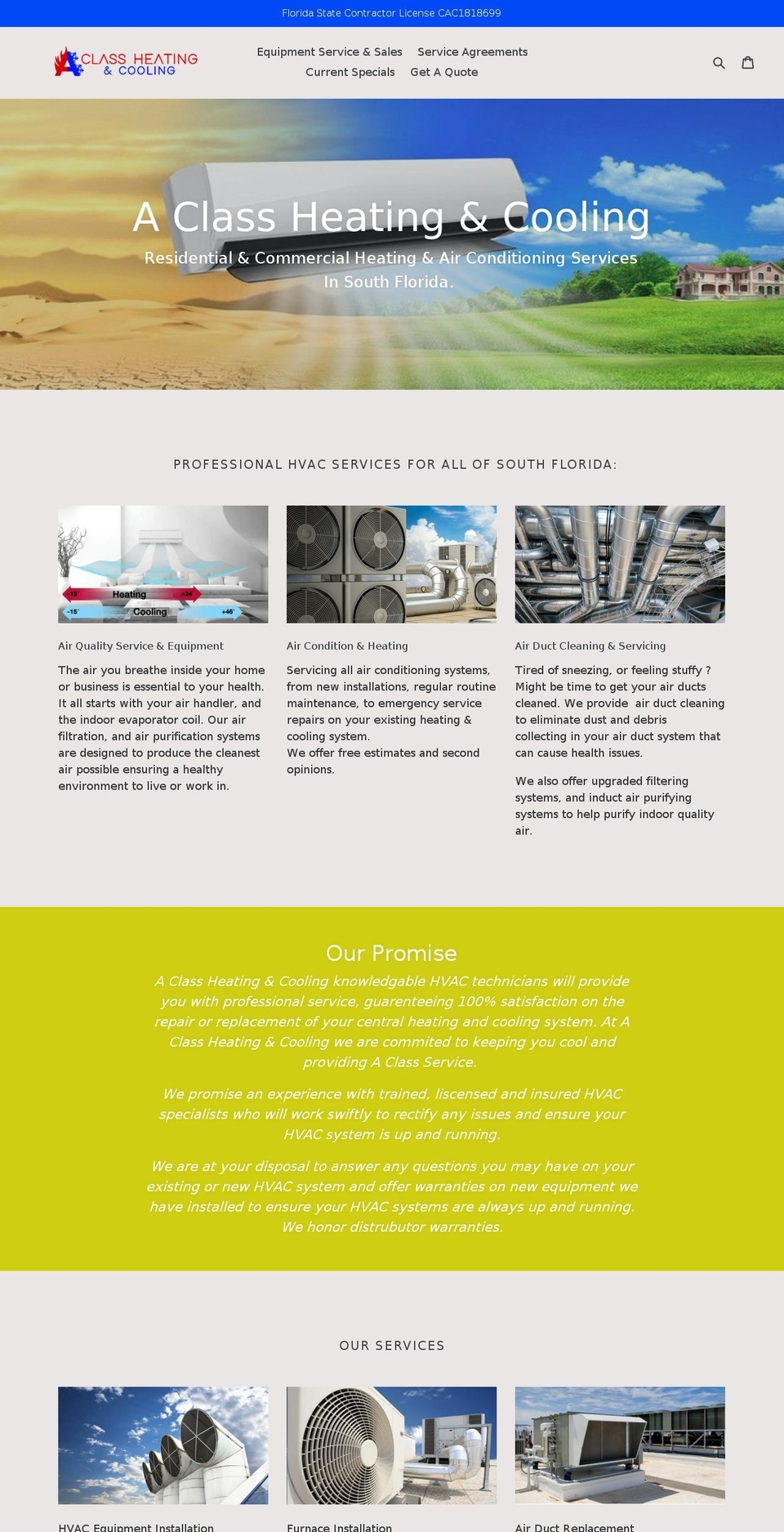 aclasscooling.com — Shopify storefront screenshot