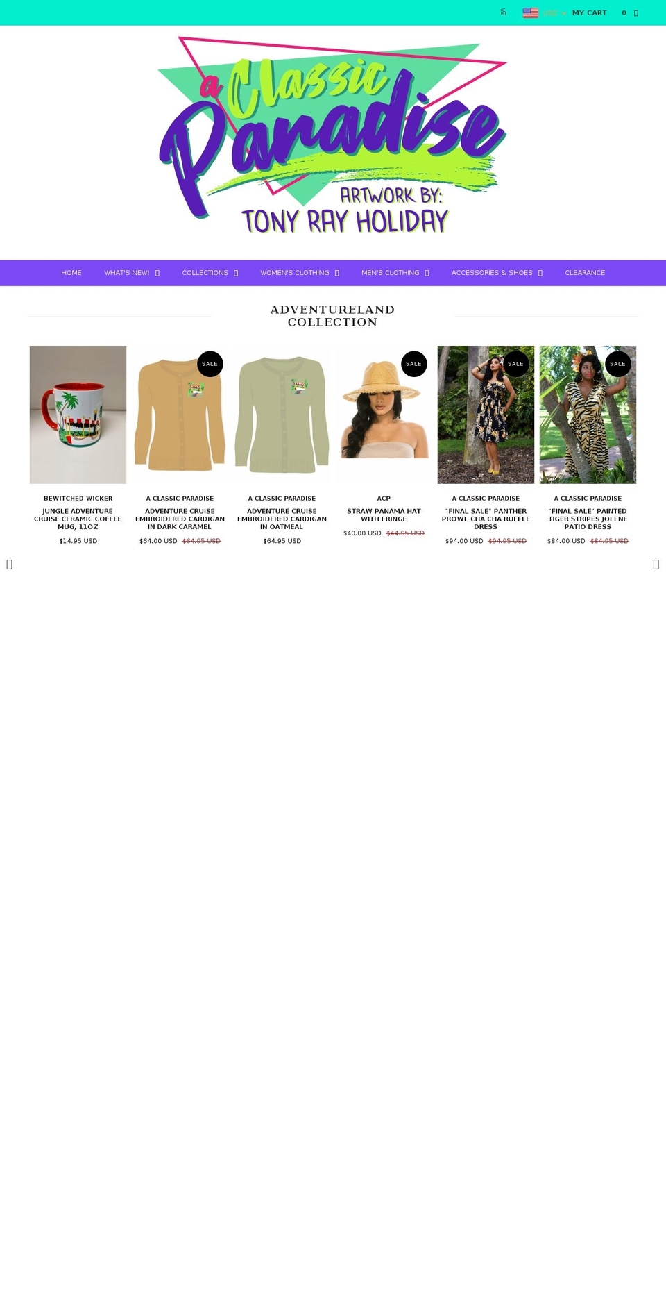 aclassicparadise.myshopify.com shopify website screenshot