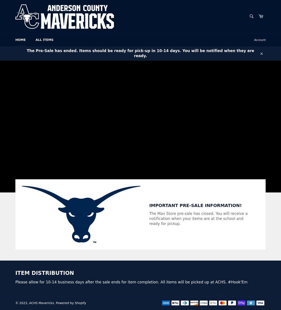acmavs.com shopify website screenshot