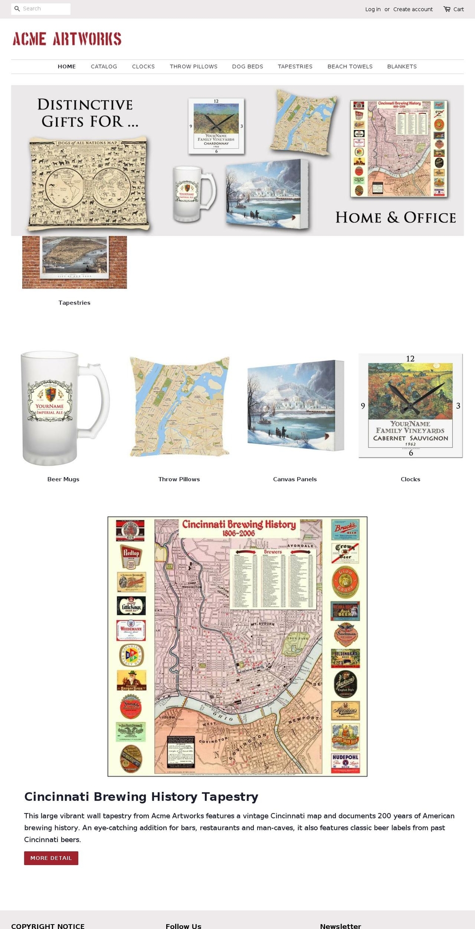 acmeartworks.com — Shopify storefront screenshot