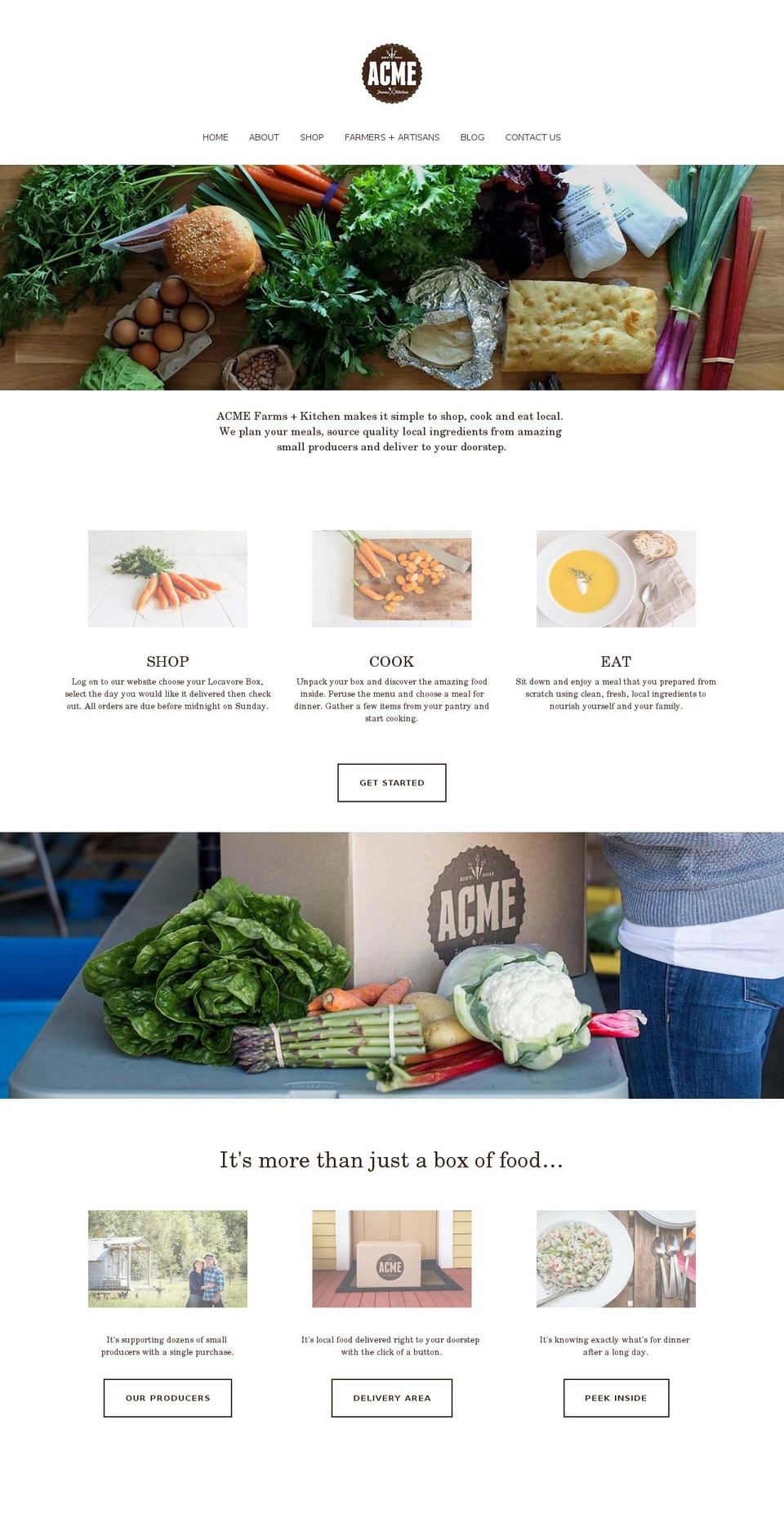 acmefarmsandkitchen.com shopify website screenshot