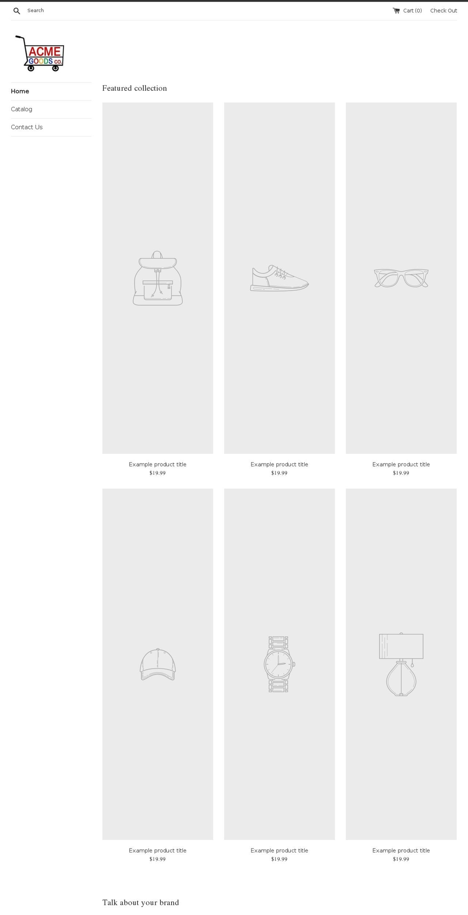 acmegoodsco.com — Shopify storefront screenshot