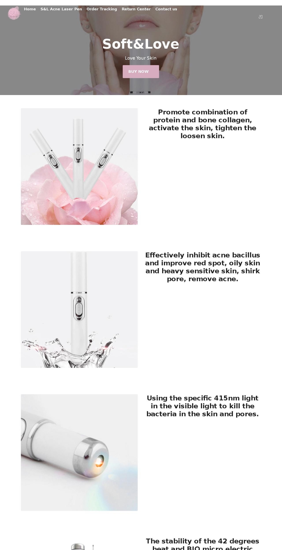 acnelaser.myshopify.com shopify website screenshot