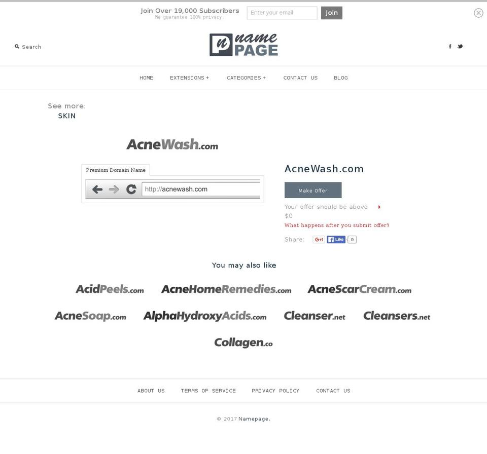 acnewash.com shopify website screenshot