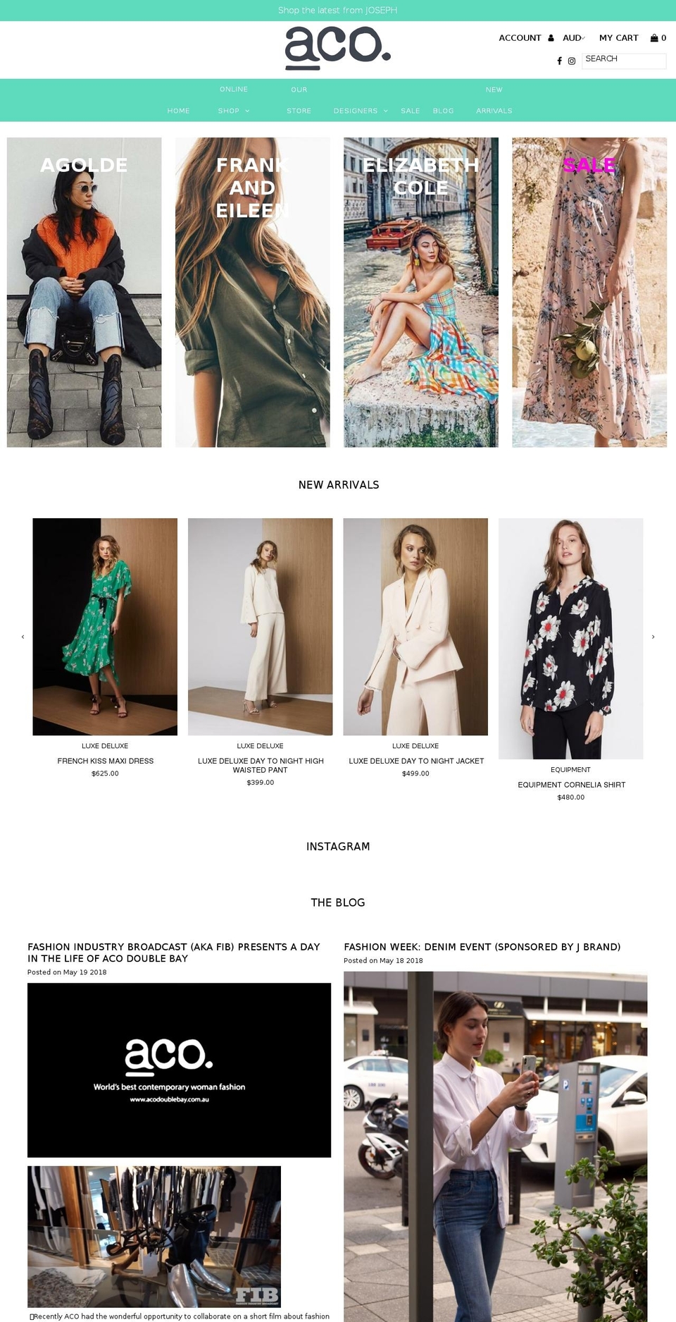 acodoublebay.com — Shopify storefront screenshot